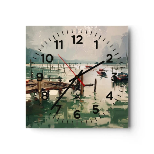 Wandklok - Klok - Gedrenkt in een gesmolten maan - 40x40 cm