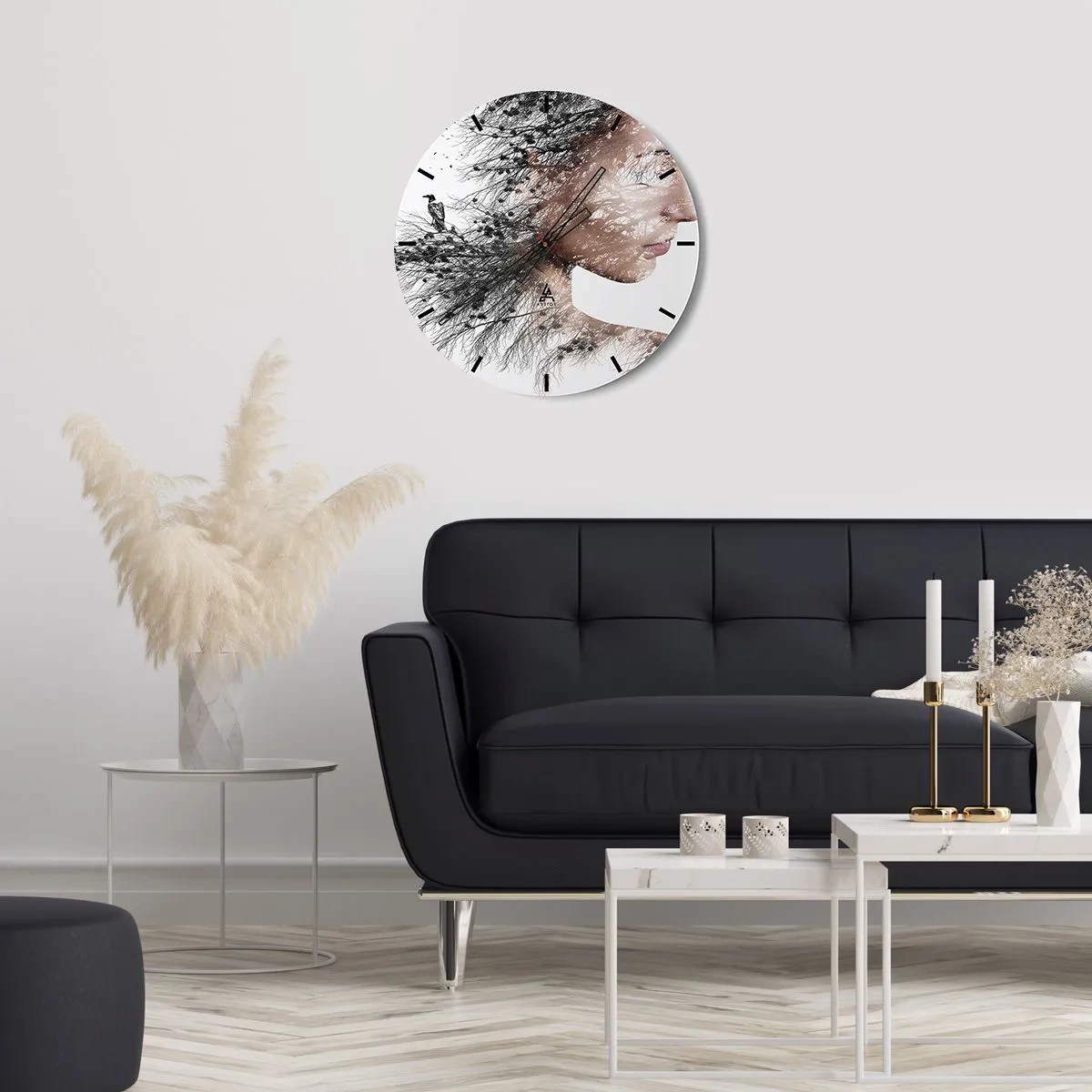 Wandklok - Klok - De geest van het bos - 30x30 cm