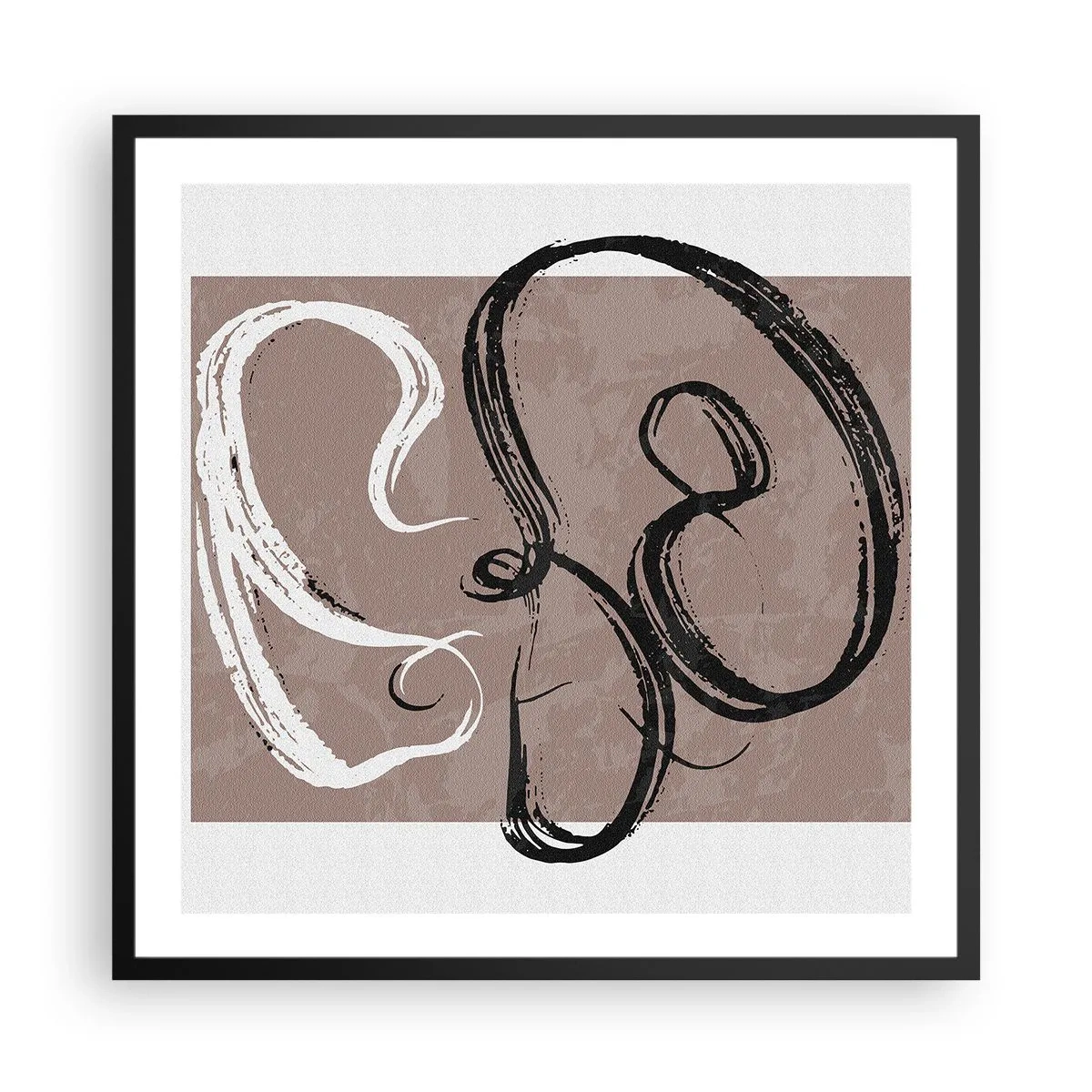 Poster in een zwarte lijst - Compositie – de zoektocht naar volheid - 60x60 cm