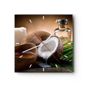 Wandklok - Klok - Gezondheid van tropische eilanden - 30x30 cm