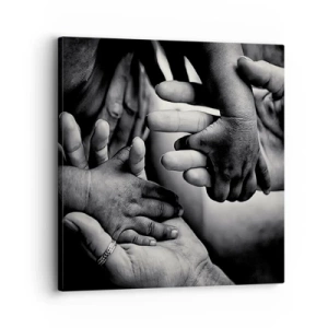 Schilderen op canvas - Om mens te zijn - 30x30 cm