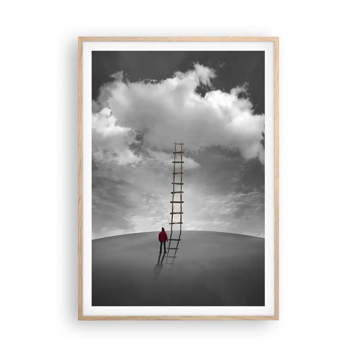 Een poster in een licht eiken lijst - Alles is mogelijk - 70x100 cm