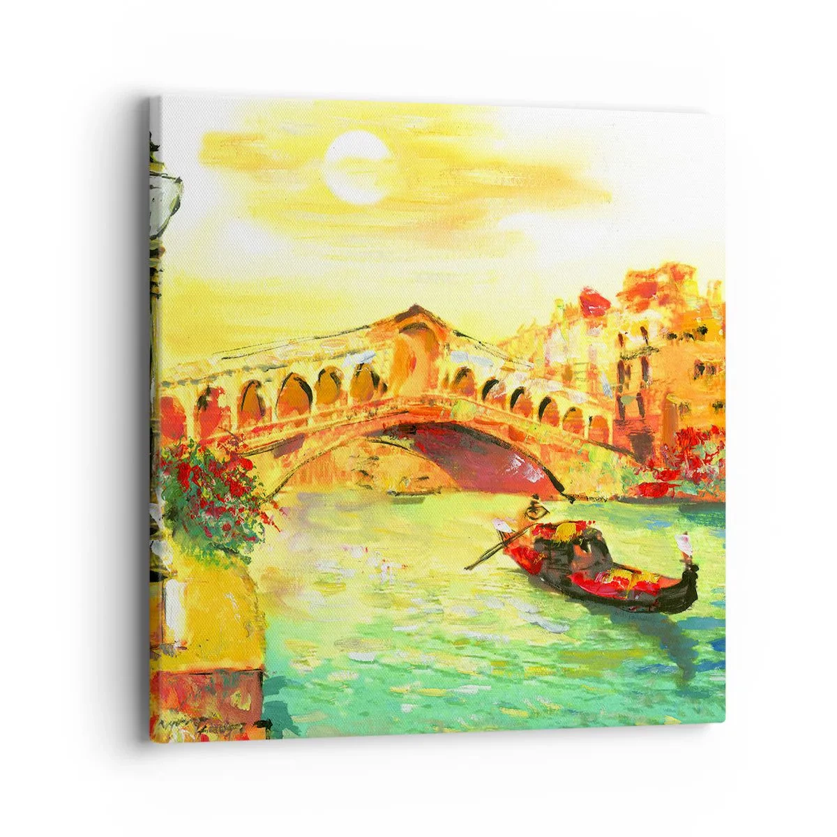 Schilderen op canvas - Een pelgrimstocht van geliefden - 40x40 cm