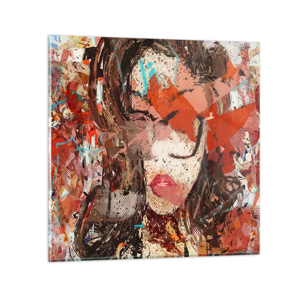 Schilderen op glas - Niemand weet wat je werkelijk bent - 70x70 cm