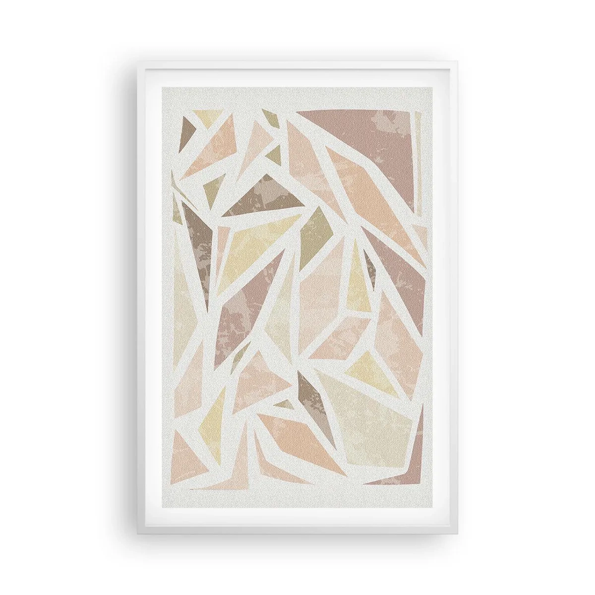 Poster in een witte lijst - Gebrandschilderd glas compositie - 61x91 cm