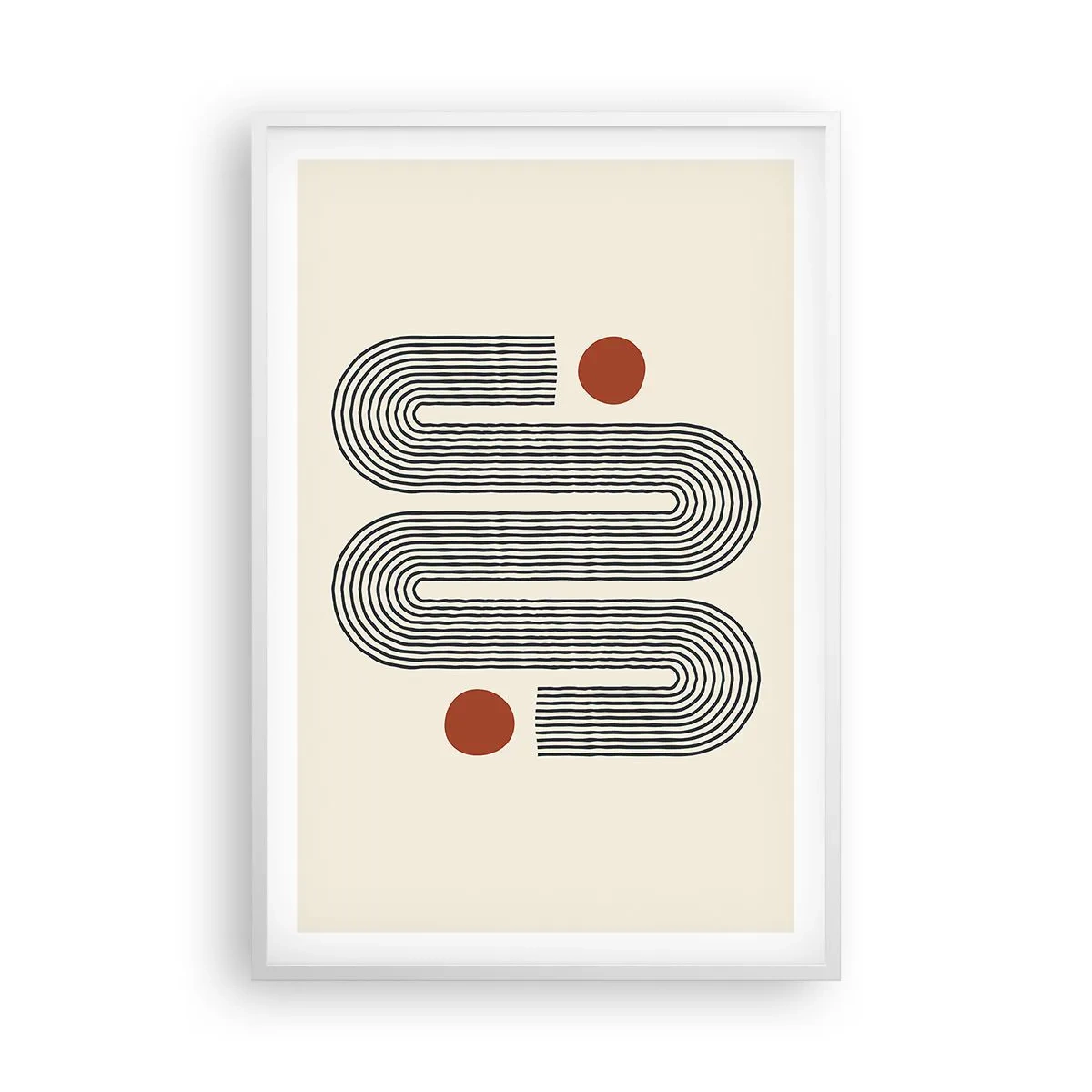 Poster in een witte lijst - Van het begin tot het eind - 61x91 cm