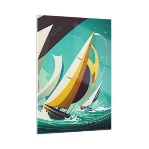 Schilderen op glas - Met elementen als een broer - 50x70 cm