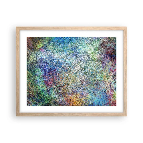 Een poster in een licht eiken lijst - Het is niet zo eenvoudig - 50x40 cm