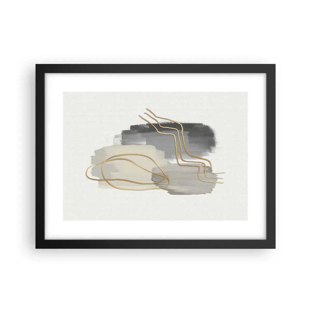 Poster in een zwarte lijst - Duur en beweging - 40x30 cm