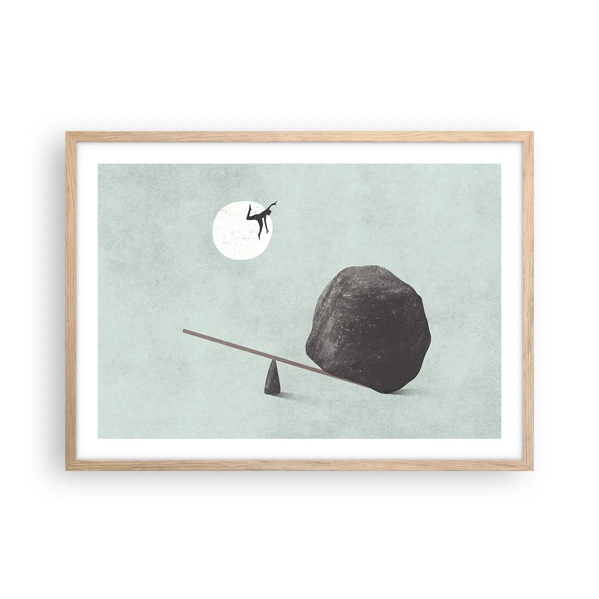 Een poster in een licht eiken lijst - Vervulde dromen - 70x50 cm
