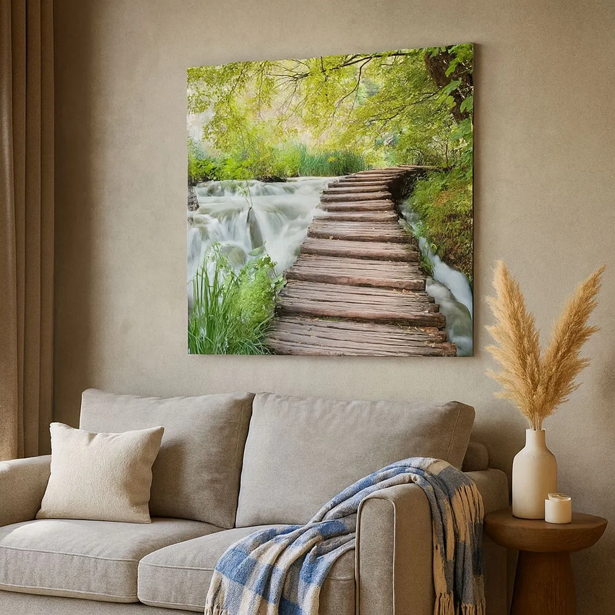 Schilderen op canvas - Geen stilstaand water - 30x30 cm