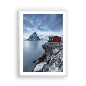 Poster in een witte lijst - Scandinavisch toevluchtsoord - 50x70 cm
