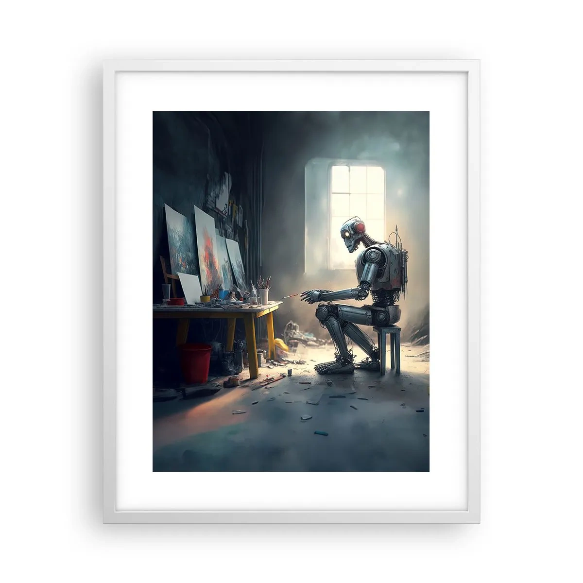 Poster in een witte lijst - De scheppingsdaad - 40x50 cm