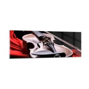 Schilderen op glas - Muziek van gevoelens - 90x30 cm