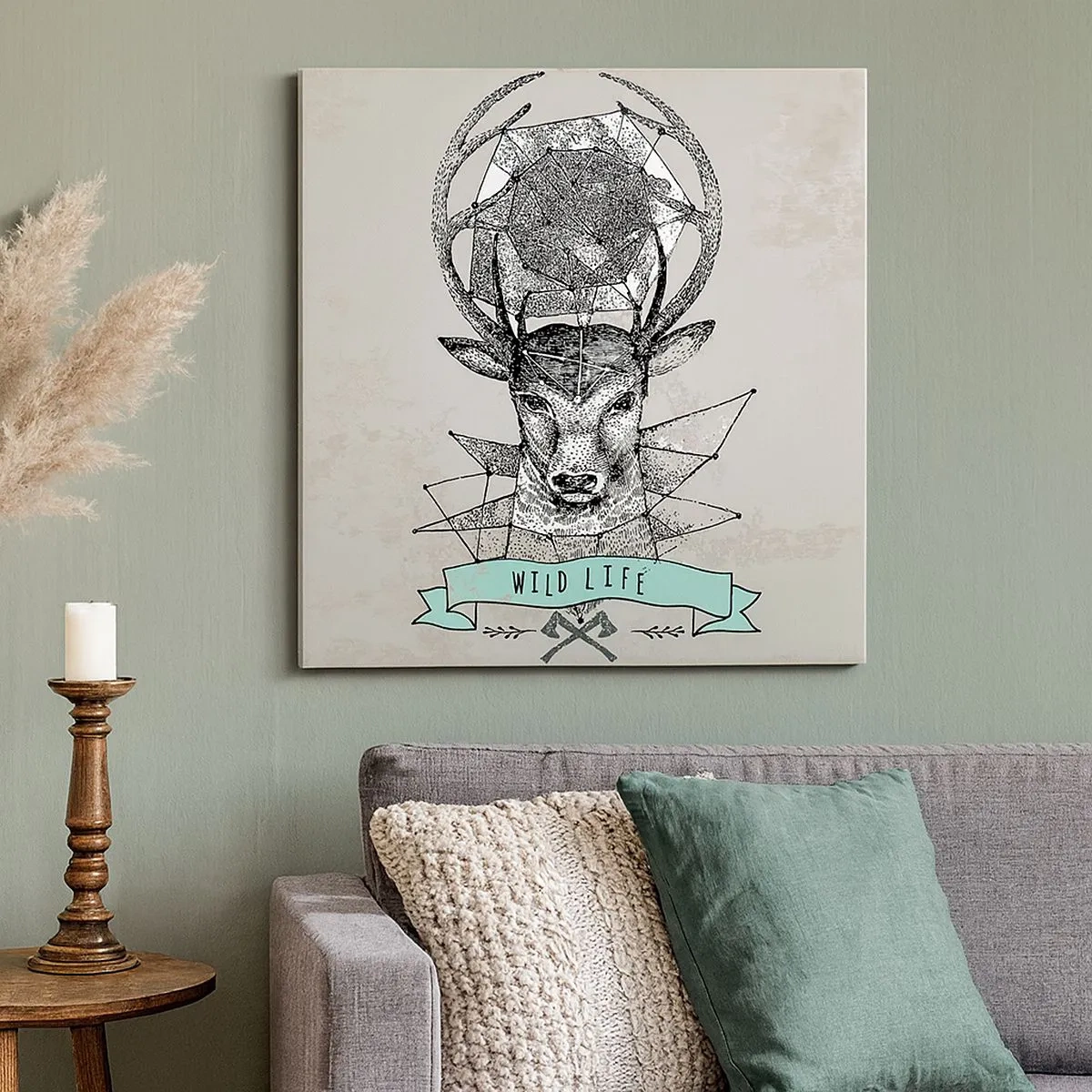 Schilderen op canvas - Sint Hubertus visie - 30x30 cm