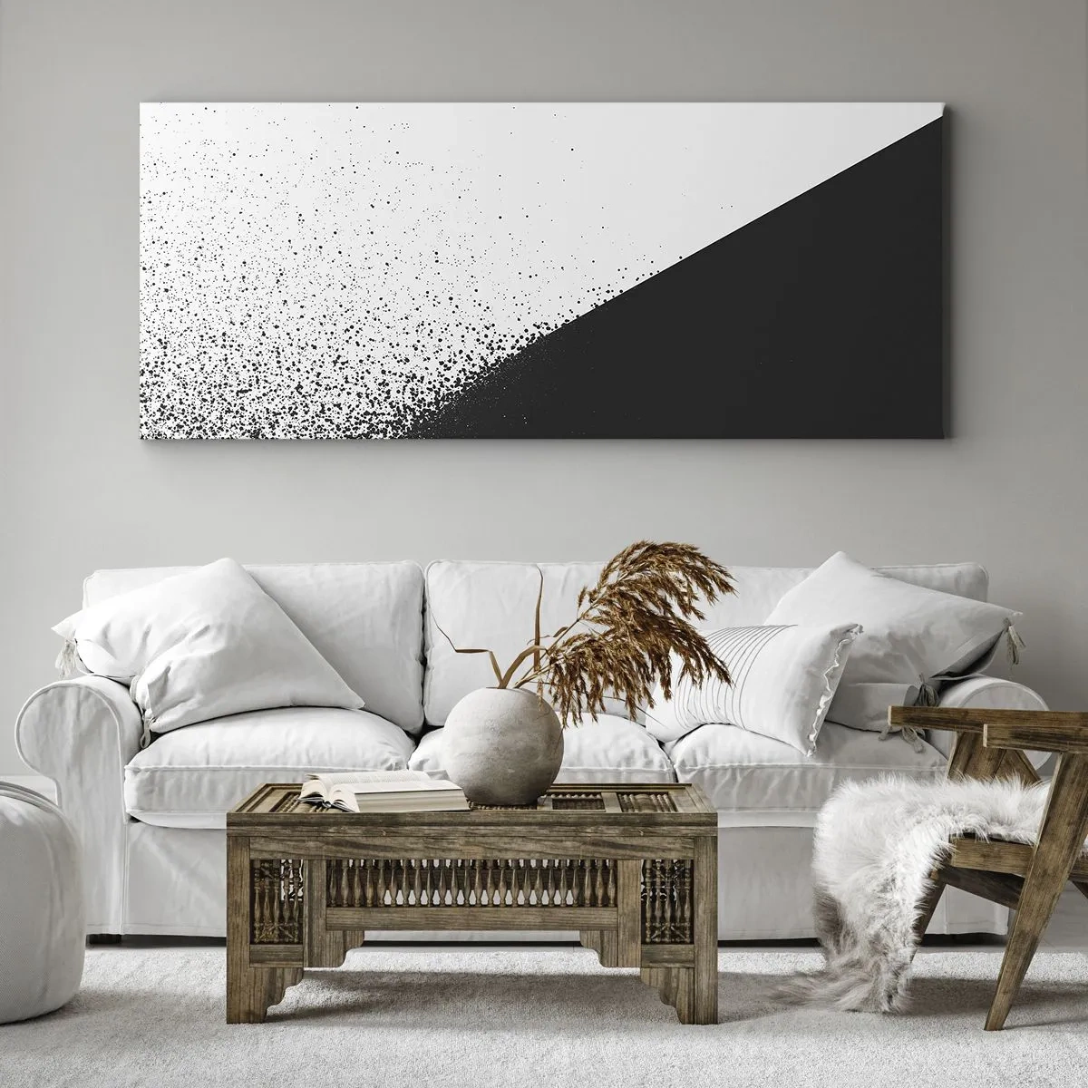Schilderen op canvas - Steeds sneller, meer en meer - 160x50 cm