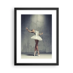 Poster in een zwarte lijst - Licht als een vogel - 30x40 cm