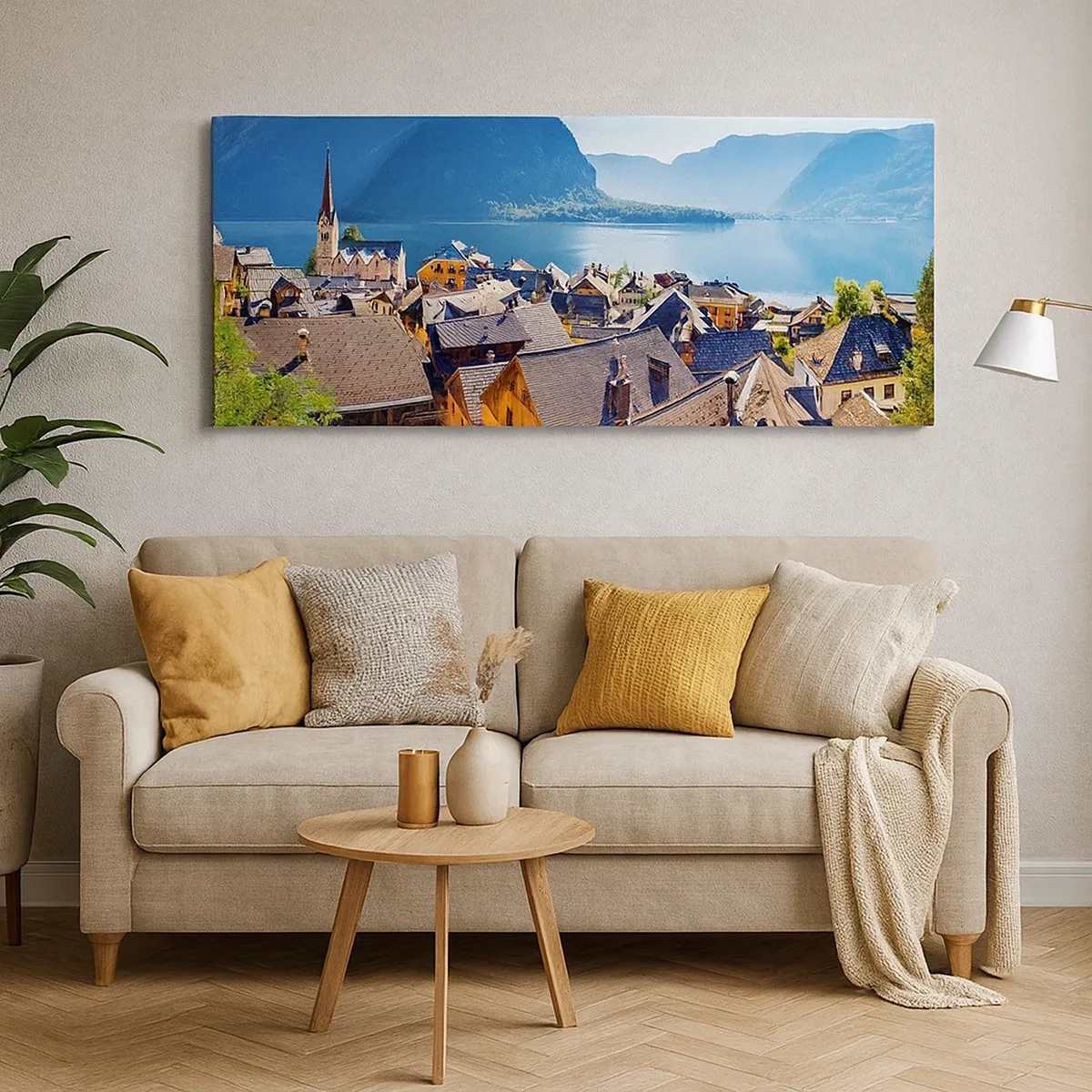 Schilderen op canvas - Het kan niet meer schilderachtiger zijn - 30x30 cm