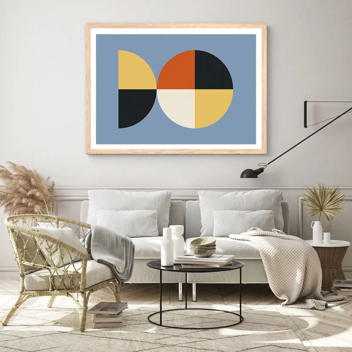 Een poster in een licht eiken lijst - Kijk en tel - 70x50 cm