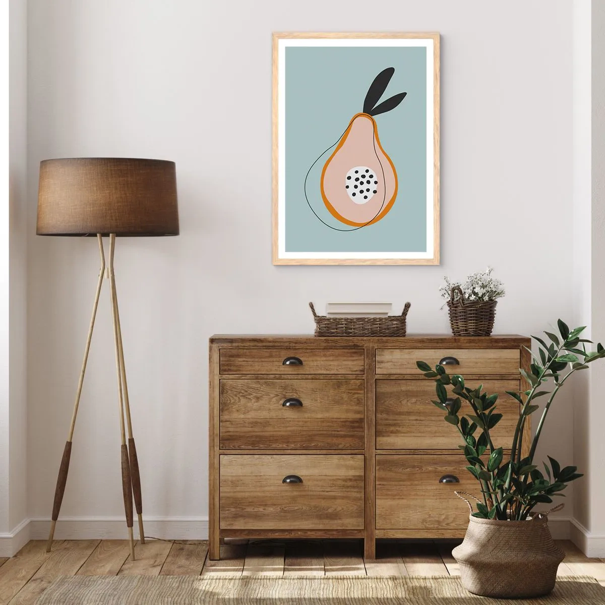 Een poster in een licht eiken lijst - Doordringen in de aard van de dingen - 30x40 cm