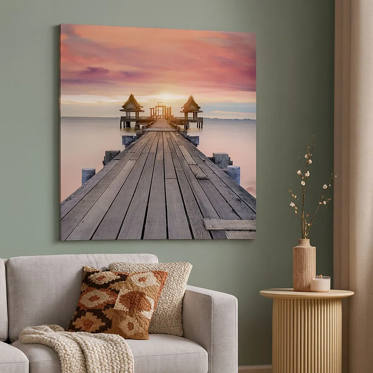 Schilderen op canvas - West in het Oosten - 30x30 cm