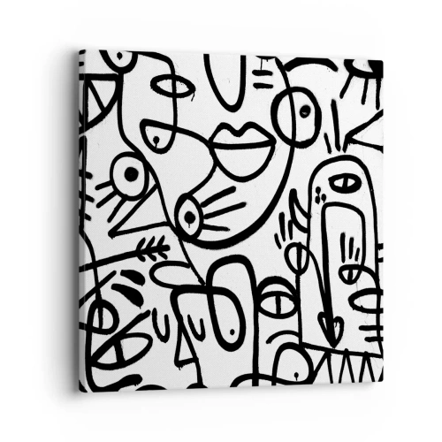 Schilderen op canvas - Gezichten en luchtspiegelingen - 40x40 cm