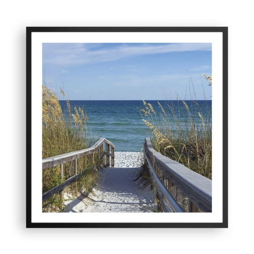 Poster in een zwarte lijst - In de zon, in de wind - 60x60 cm