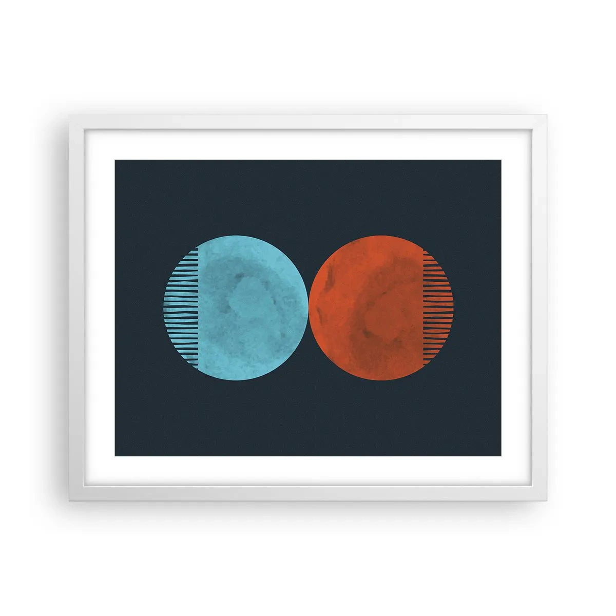 Poster in een witte lijst - Alleen geometrie? - 50x40 cm