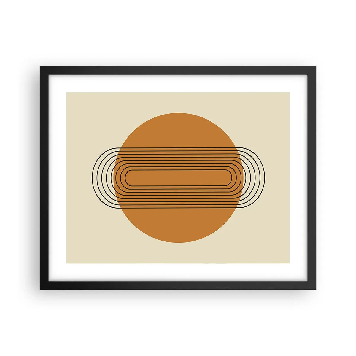 Poster in een zwarte lijst - Perfect plan - 50x40 cm
