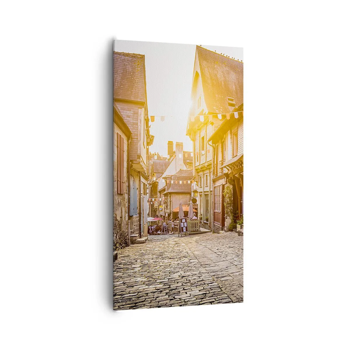 Schilderen op canvas - De witte geest van het stadje - 65x120 cm