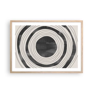 Een poster in een licht eiken lijst - Precies op het punt - 70x50 cm