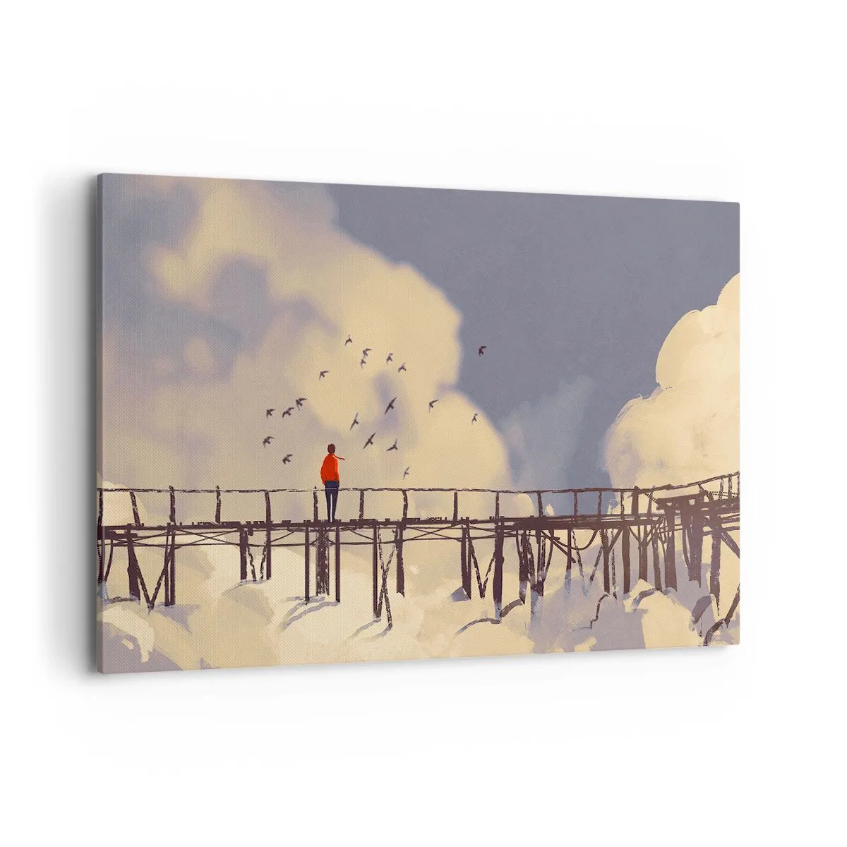 Schilderen op canvas - Blauw verlangen - 100x70 cm