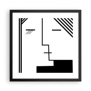 Poster in een zwarte lijst - Alleen maar een kus - 40x40 cm