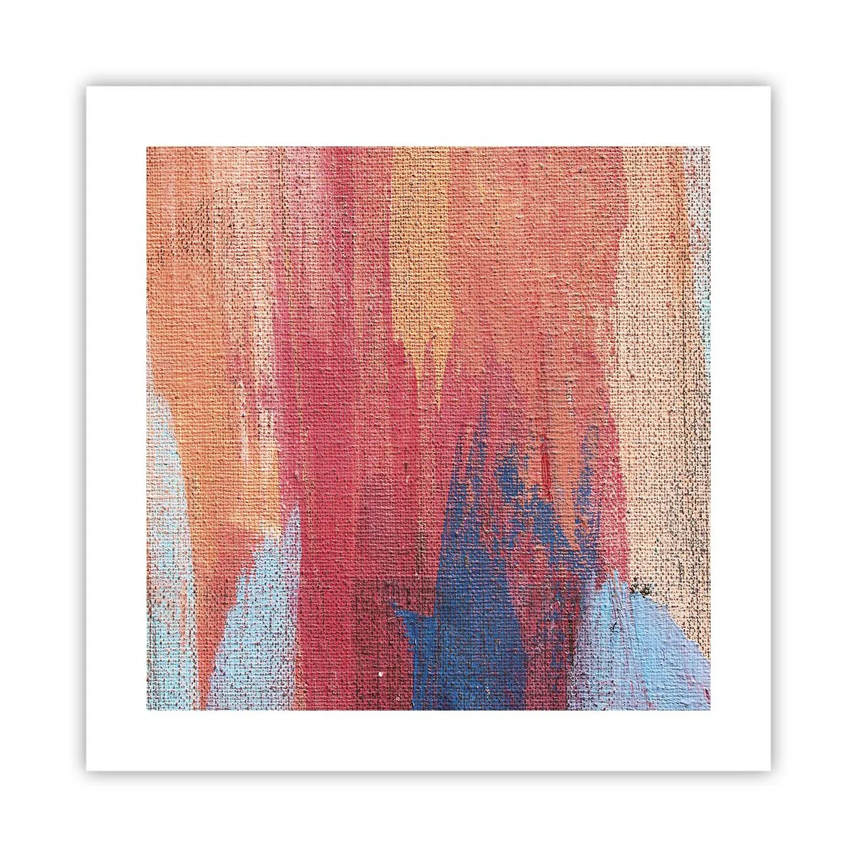 Poster - Ren door de regenboog - 40x40 cm