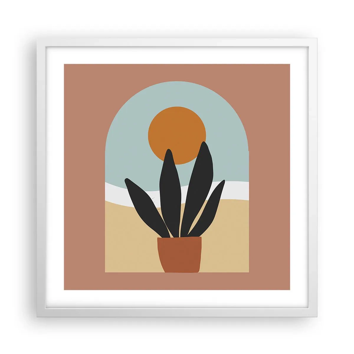 Poster in een witte lijst - Kleine geneugten - 50x50 cm