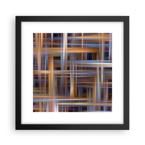 Poster in een zwarte lijst - Geweven van licht - 30x30 cm