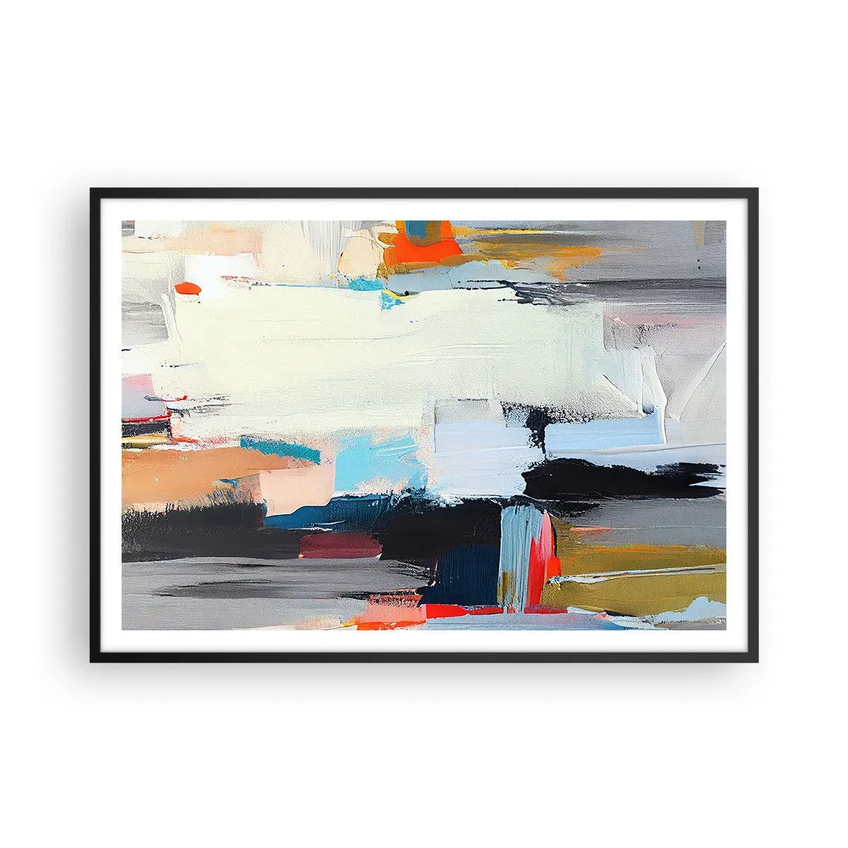 Poster in een zwarte lijst - Is er een methode? - 100x70 cm