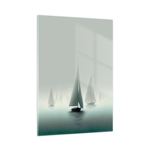 Schilderen op glas - Van mist gebouwd - 50x70 cm