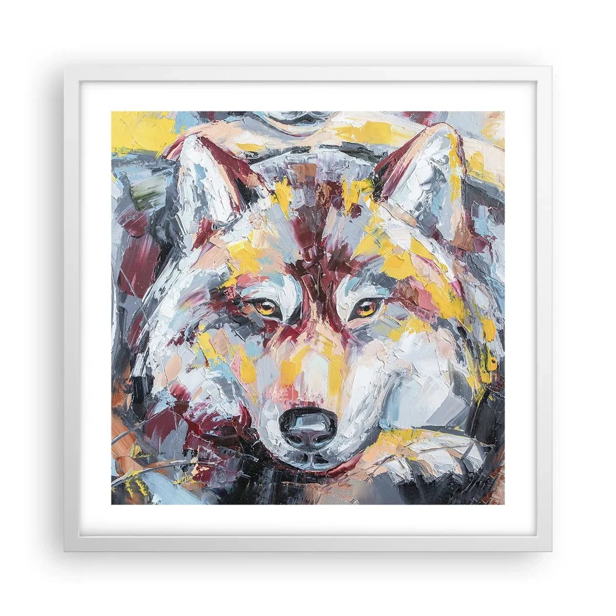 Poster in een witte lijst - Gemoedsrust onder dierbaren - 50x50 cm