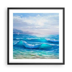 Poster in een zwarte lijst - Het brengt verlichting - 50x50 cm