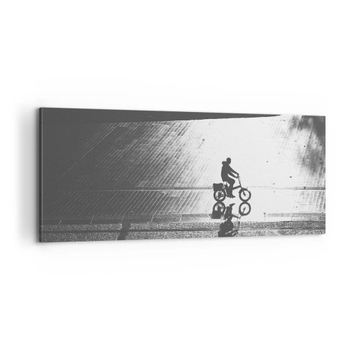 Schilderen op canvas - Voor mij, door de stad - 100x40 cm