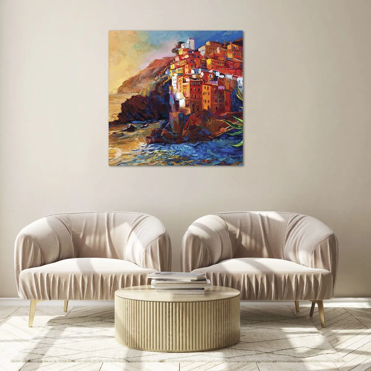 Schilderen op glas - Italiaanse sfeer - 40x40 cm