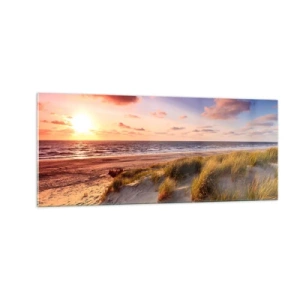 Schilderen op glas - De lucht ruikt al in de zomer - 100x40 cm