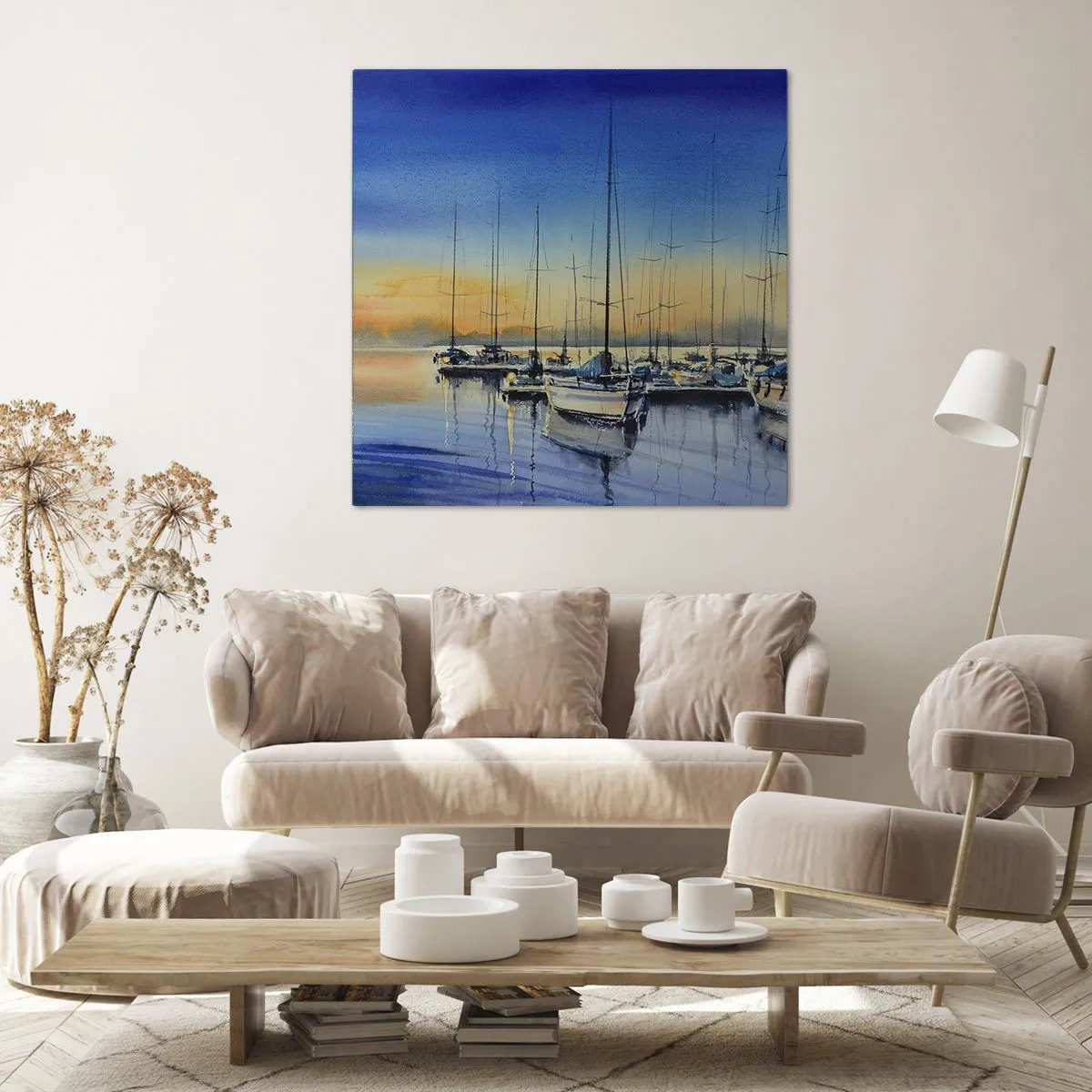 Schilderen op canvas - Einde van een goede dag - 70x70 cm