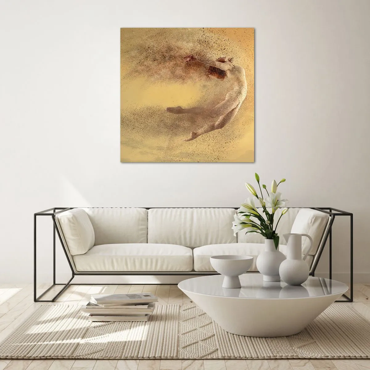 Schilderen op glas - In dansende extase - 30x30 cm