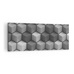 Schilderen op canvas - Kubistische puzzel - 100x40 cm