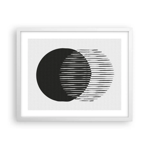 Poster in een witte lijst - Zijn alter ego - 50x40 cm