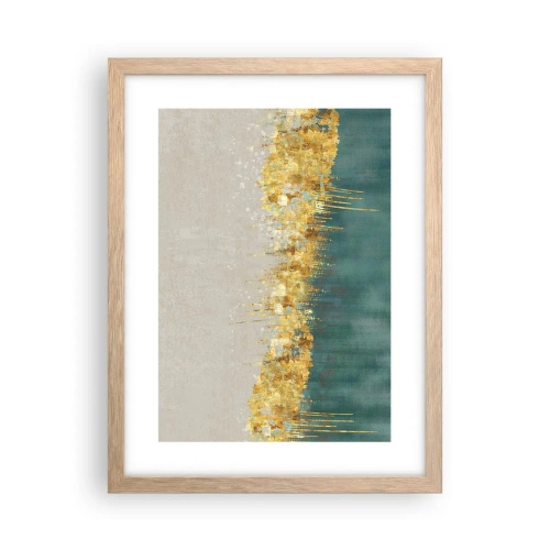 Een poster in een licht eiken lijst - De gouden rand - 30x40 cm