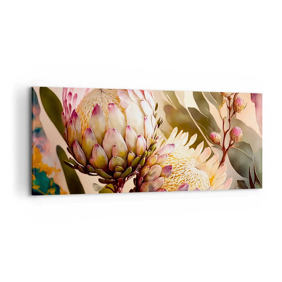 Schilderen op canvas - Teeder omarmd - 100x40 cm
