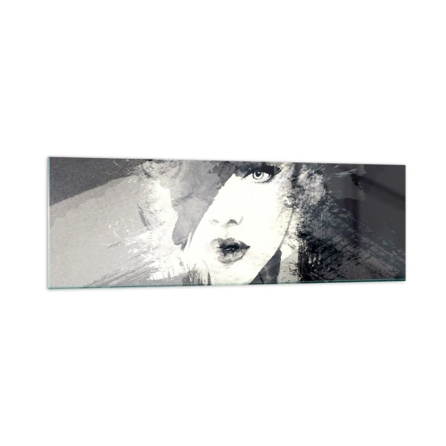 Schilderen op glas - Achter een grijze sluier - 160x50 cm